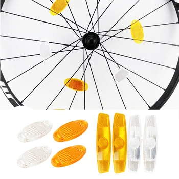 1 Paar Fahrrad-Speichenreflektoren MTB Rennrad Sicherheitswarnung Felgen-Reflektorclips Fahrradzubehör