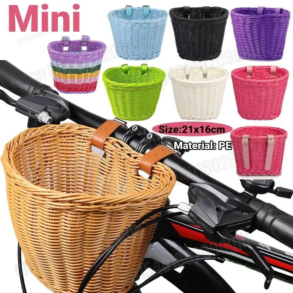 Fahrradkorb mit Vorderlenker, multifunktional, traditioneller Fahrradkorb, wasserdichter, handgewebter
