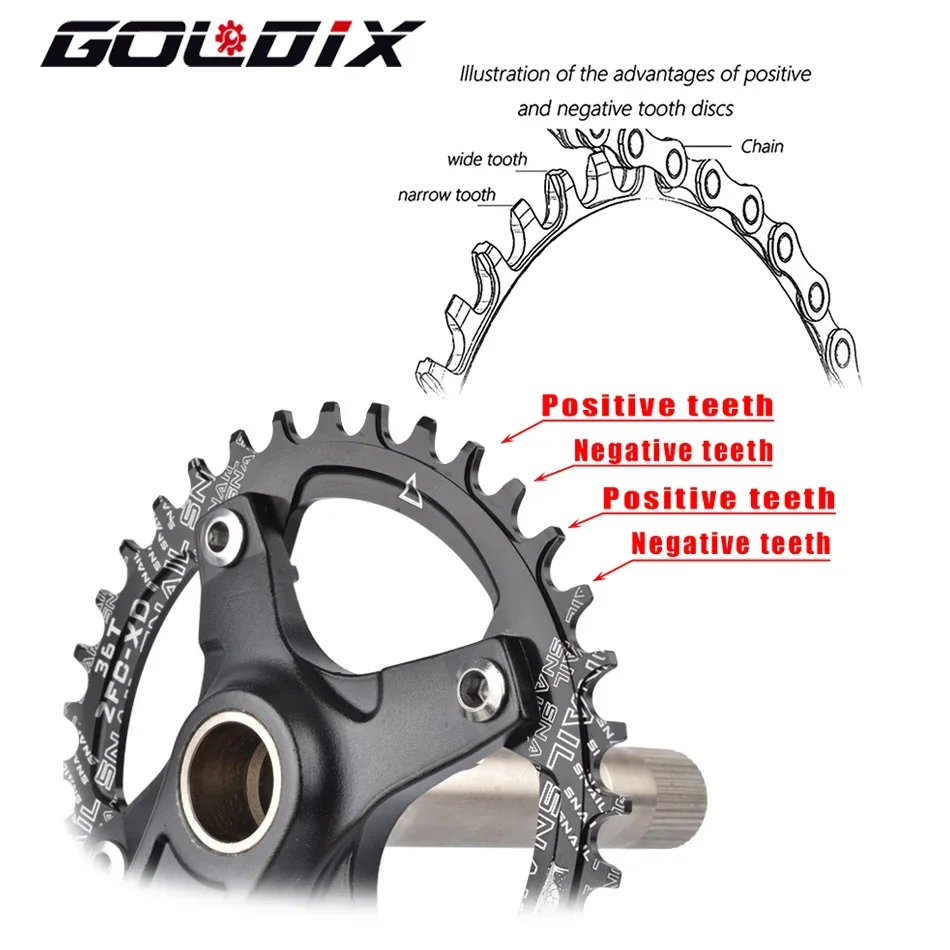 GOLDIX 104BCD MTB-Kurbelgarnitur, 165 mm, 170 mm, 175 mm Kurbel – Bild 5