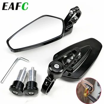 EAFC 1 Paar 7/8 Zoll 22 mm Motorrad-Rückspiegel Universal Scooter Bar End Lenkerspiegel Rückspiegel Zubehör