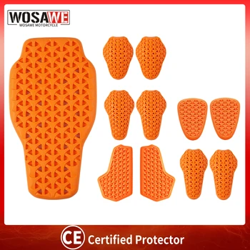 WOSAWE Motorrad Schulter Ellenbogen Rückenprotektor Universal CE Soft Armor Pads Motorrad Brustpolster Racing