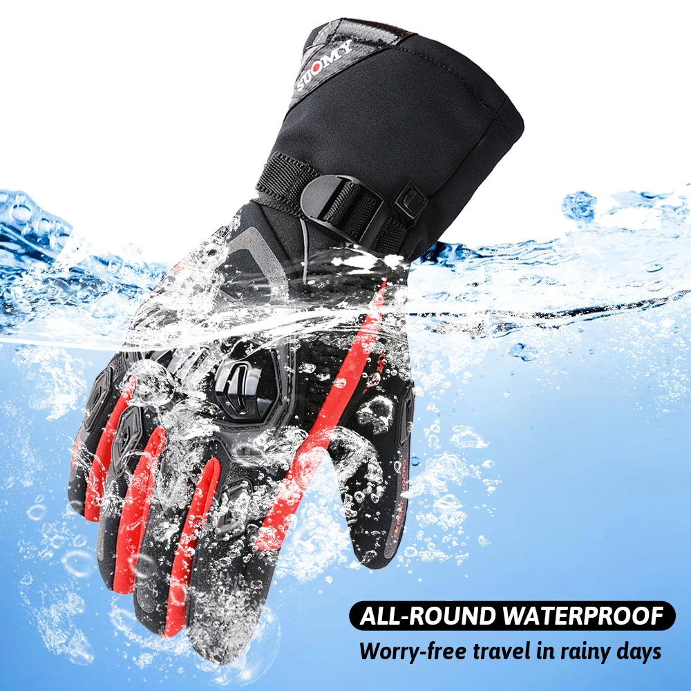 Ankunft Winter Motorrad Handschuhe Winddicht Wasserdicht Guantes Moto – Bild 3