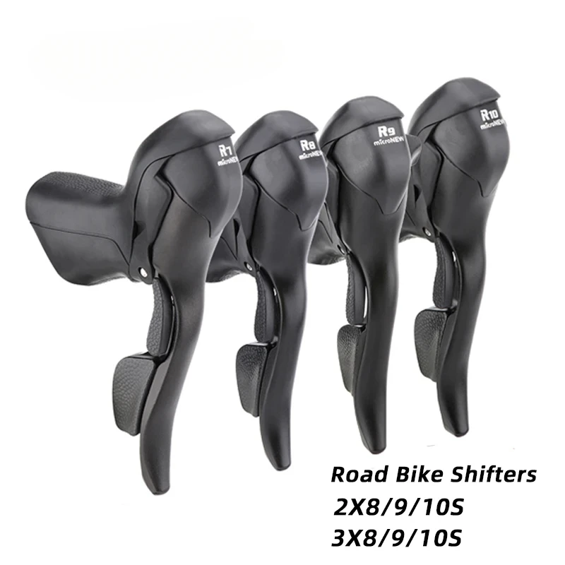 MicroNEW Rennrad-Schalthebel 3x7 3x8 3x9 3x10 Gang Bremshebel Fahrrad 2x7 2x8 2x9 2x10 Gang Vorderes