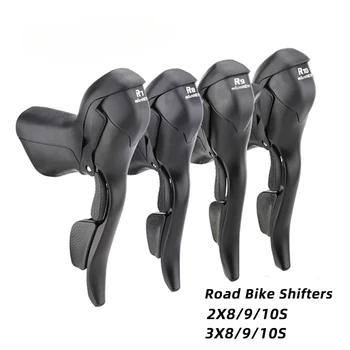 MicroNEW Rennrad-Schalthebel 3x7 3x8 3x9 3x10 Gang Bremshebel Fahrrad 2x7 2x8 2x9 2x10 Gang Vorderes