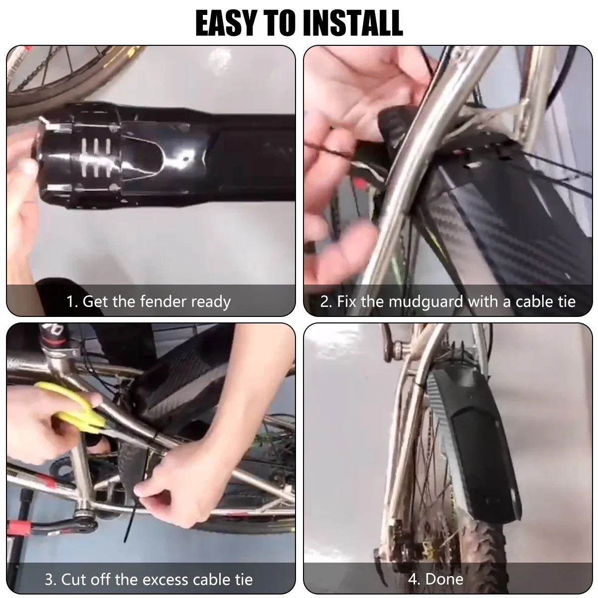 Fahrrad Kotflügel Mountain Road Bike Kotflügel Vorne Hinten Reifen Rad – Immagine 5