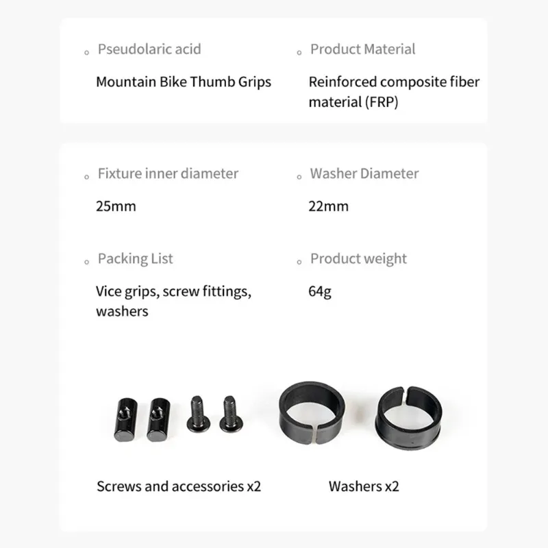Innere Griff Bar Griffe Ergonomisches Design Fahrrad Innere Bar Ends – Image 5
