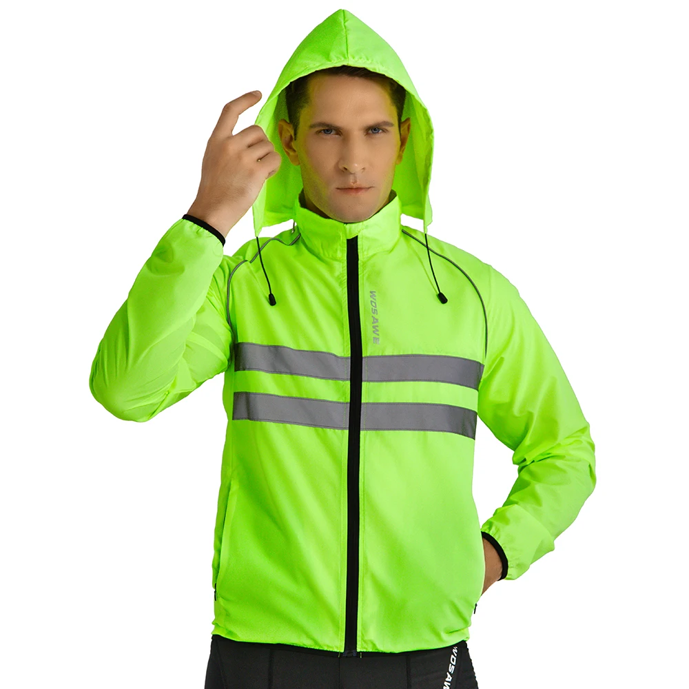 WOSAWE Radfahren Windjacke Männer Packbare Winddichte Reflektierende – Image 3