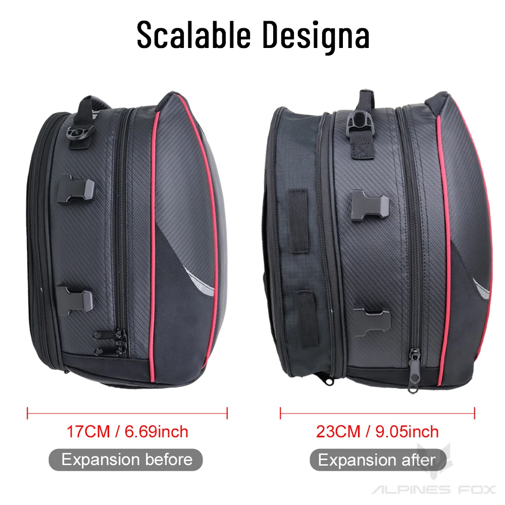 Motorrad-Hecktasche, schwarz, Motorrad, wasserdicht, für Reisen – Bild 6
