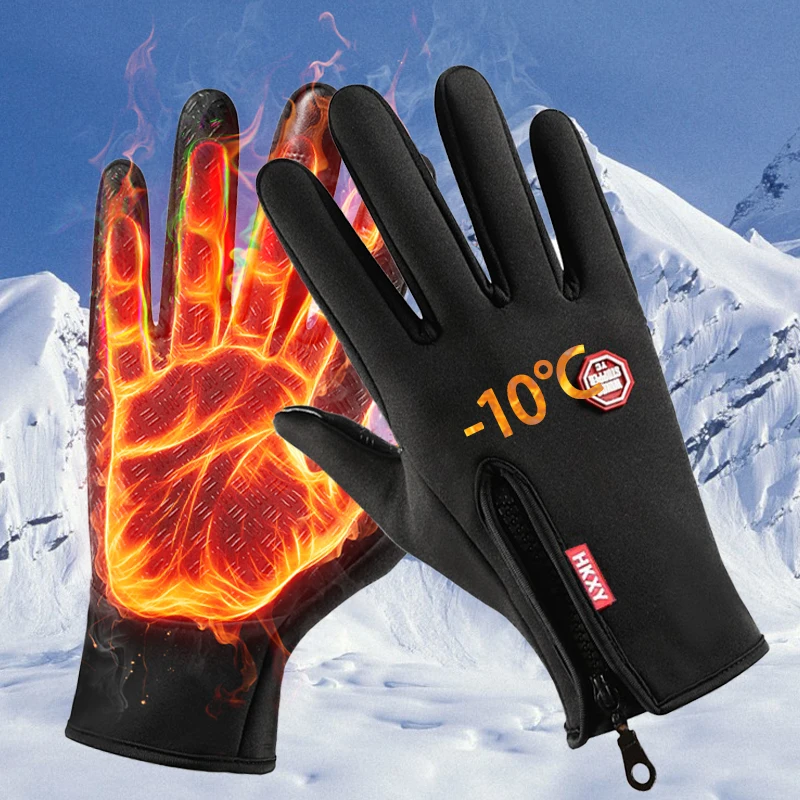 Winterhandschuhe für Männer und Frauen, Touchscreen, warm, Outdoor, Radfahren, Fahren, Motorrad, kalte