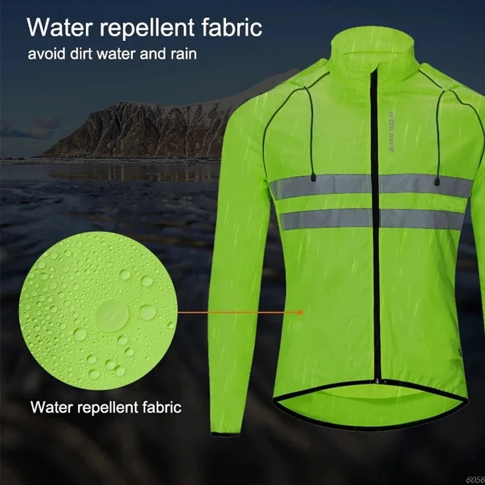 Winddichte wasserdichte reflektierende Fahrradjacke MTB Fahrrad dünne – Immagine 3