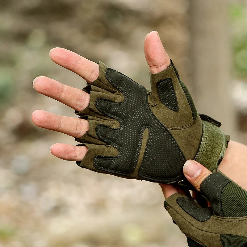 Half Finger Radfahren Handschuhe Outdoor Männer Sport Motorrad Fahrrad – Bild 4