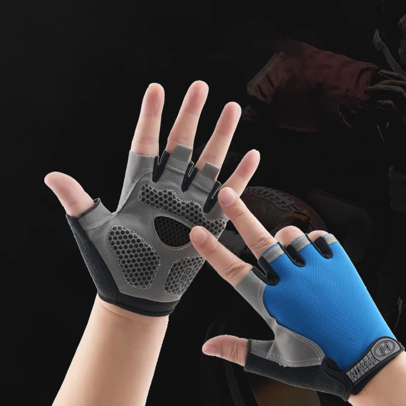 Männer Radfahren Fahrrad Handschuhe Halbe Finger Gym Handschuhe Frauen – Image 5