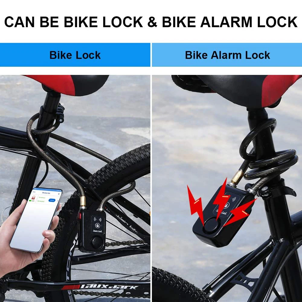 Bluetooth Fahrrad Motorrad Anti-Diebstahl-Schloss Alarm Wasserdicht – Bild 2