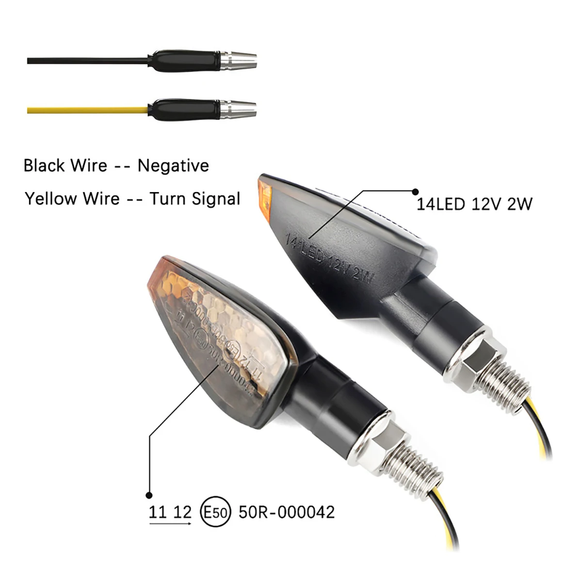 Universal LED Motorrad Blinker 12V wasserdicht Bernstein Blinker – Bild 5