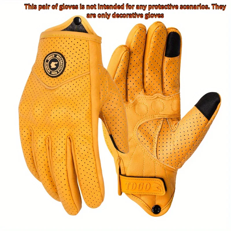 Motorradhandschuhe, winddicht und wasserdicht, Leder, Herren-Reithandschuhe, Touchscreen