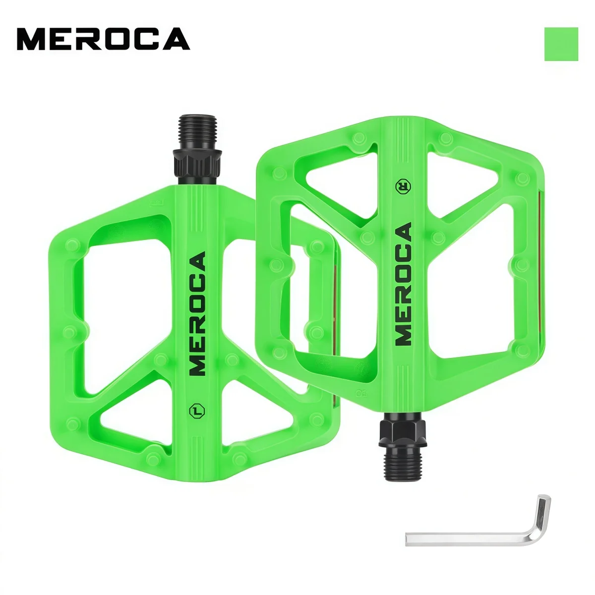 MEROCA Nylon-Fahrradpedale Plattform für MTB Rennrad Dual DU Lager blau rot lila orange grün