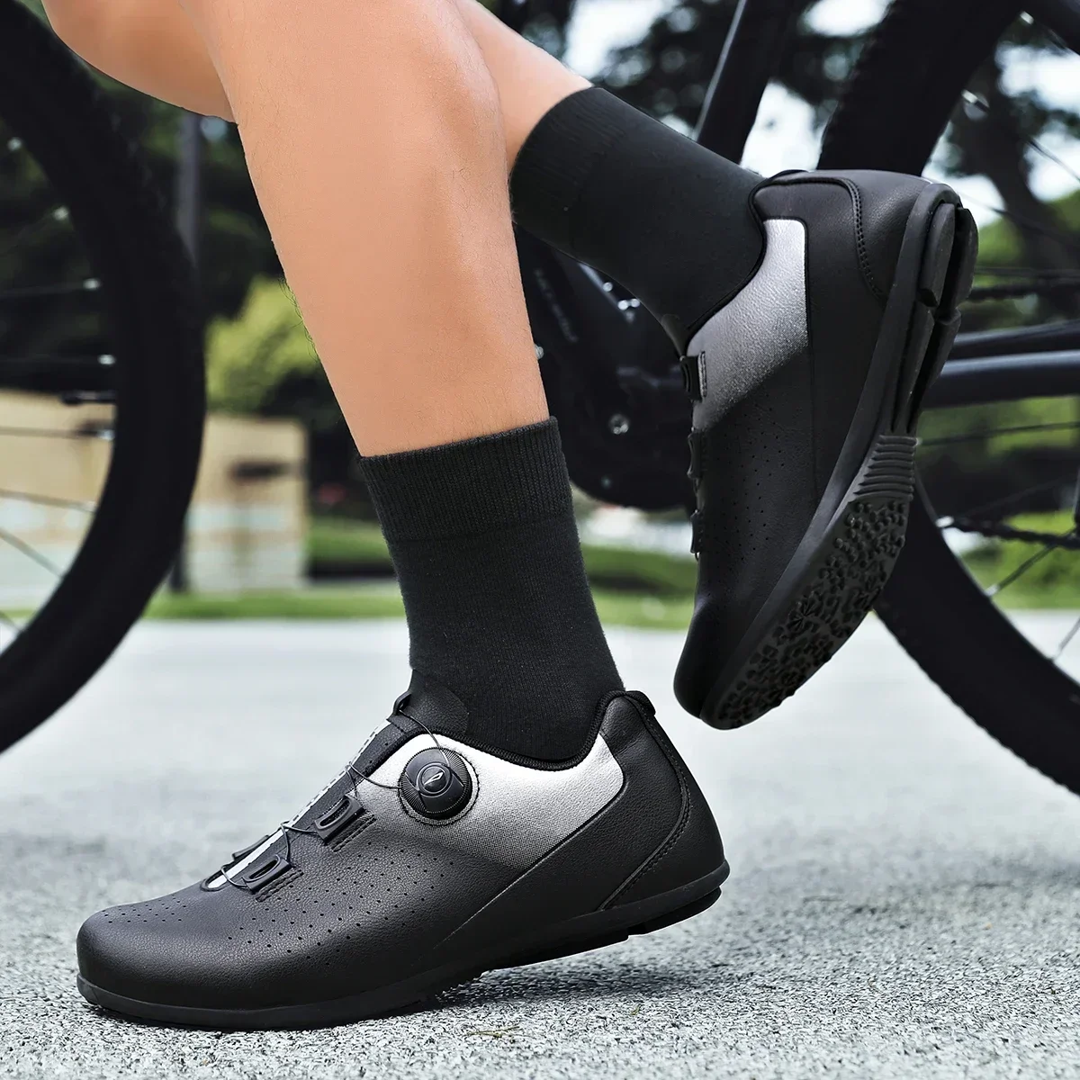 Radsport-Sneaker Herren Fahrradschuhe Damen Rennradschuhe Flache – Immagine 6