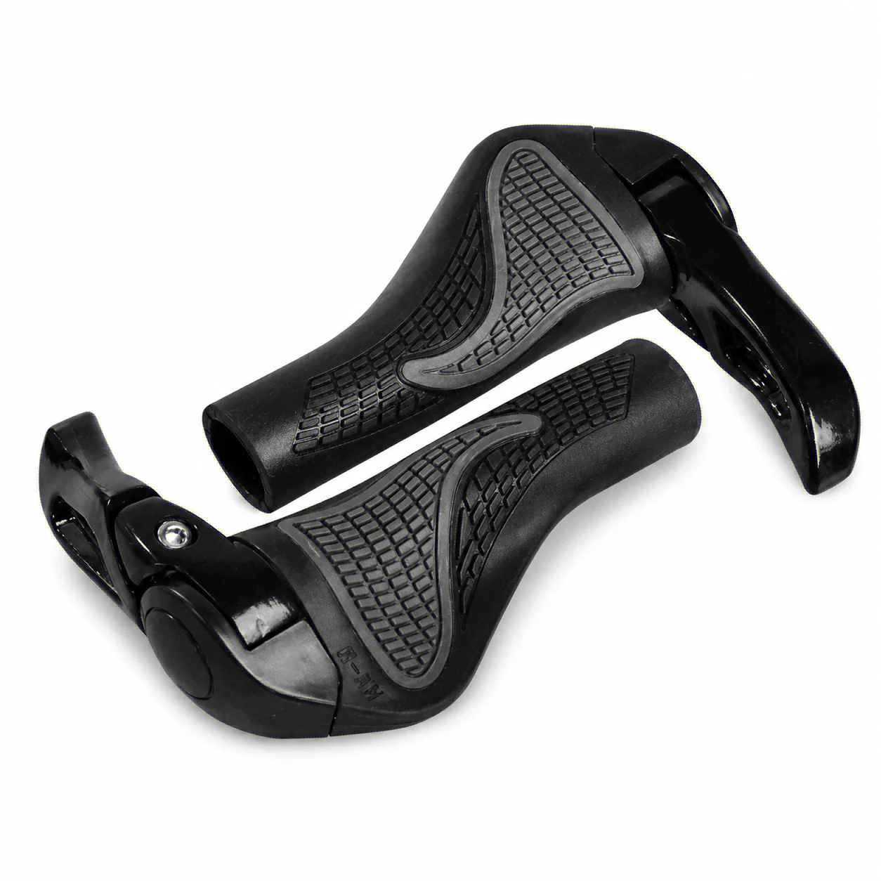 Ergonomische Fahrradlenkergriffe mit Aluminium-Endkappen, Rutschfeste Gummi-MTB-Griffe, Stoßdämpfend