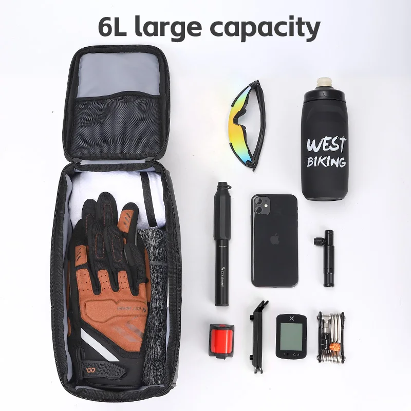 WEST BIKING 6L Robuste Fahrrad-Gepäckträgertasche – Immagine 5