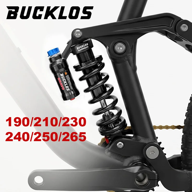 BUCKLOS DH XM MTB Fahrrad-Federsystem, Hinterer Stoßdämpfer 190/210/230, Luftdruck-/Dämpfungsregelung