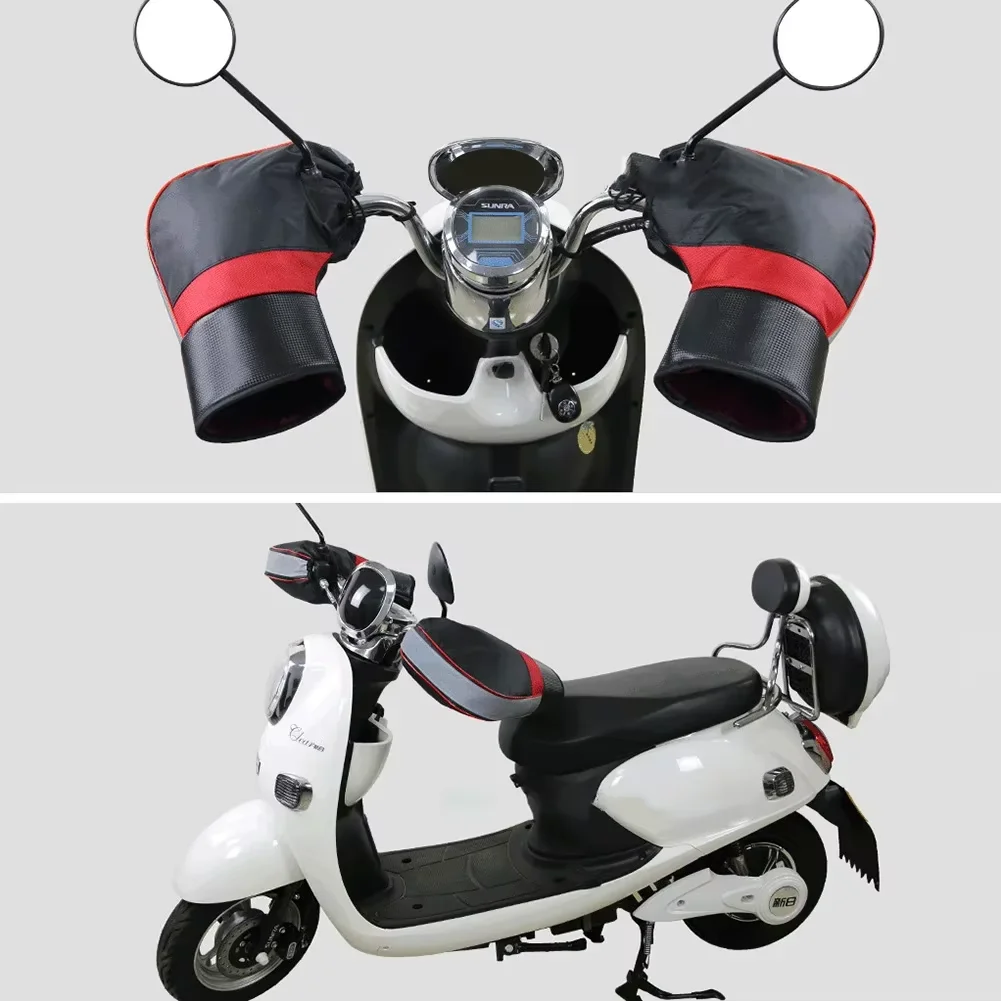 1 Paar Winterwarme Motorradhandschuhe, Lenkerhandschuhe, Schützende – Image 5