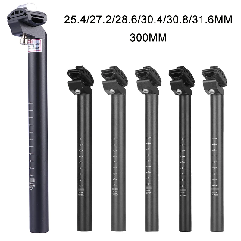 Fahrradsattelstütze 25,4MM 27,2MM 28,6MM 30,4MM 30,8MM 31,6MM Mountainbike-Sattelstütze 300MM