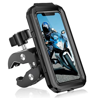 Fahrrad-Telefonhalter, wasserdicht, für Motorrad, Handyhalterung, Lenker 360° ° Drehbarer