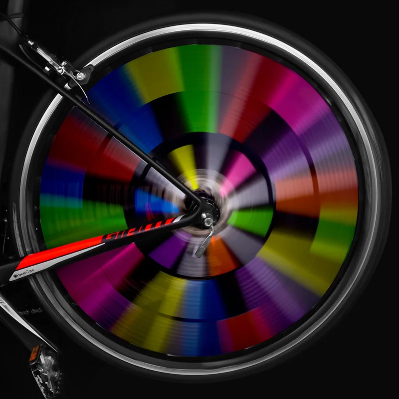 Fahrrad-Speichen-Reflektoren-Set, Bunte Warnstreifen (12 Stück) – Bild 6