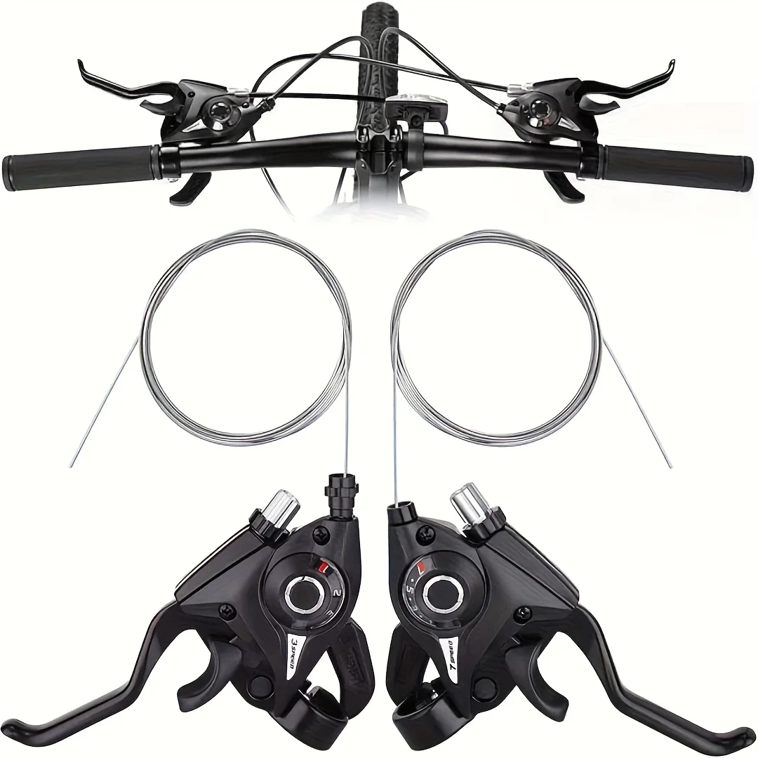 Fahrrad-Schaltwerke 3x7 21-Gang Schalthebel Bremshebel mit Schaltzug – Image 6