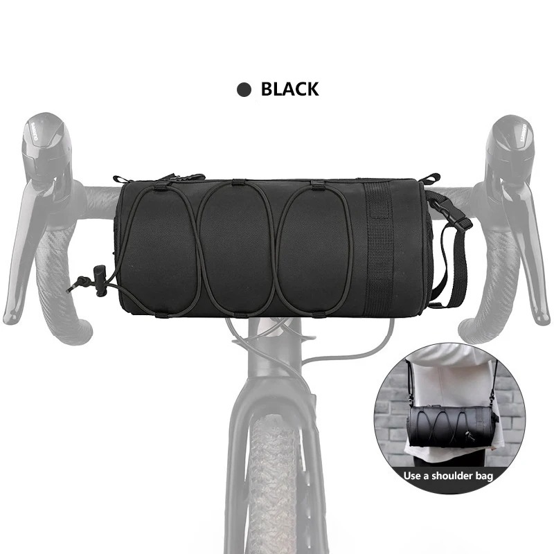 Fahrradtasche für den Lenker, tragbare 2,5L Große Multifunktionale Schultertasche für MTB und Rennrad