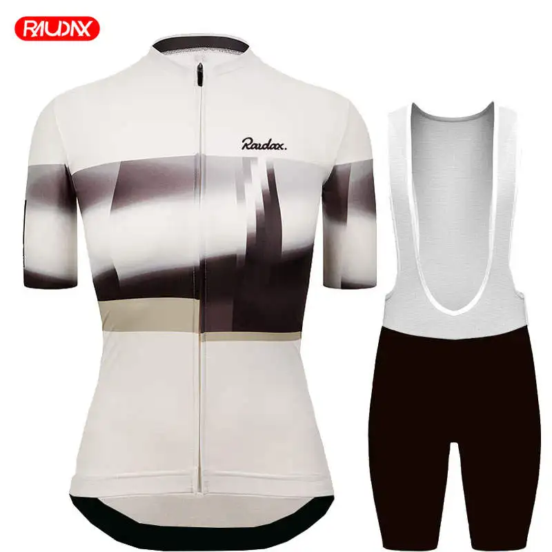 Damen Fahrradbekleidung Sommer Kurzarm Radtrikot Set Atmungsaktiv – Image 5
