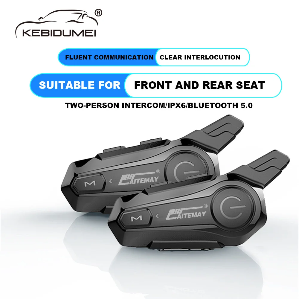Bluetooth Motorrad Intercom Helm Headset Für 2 Fahrer 1000m Intercomunicador Drahtlose Freihändige-anruf