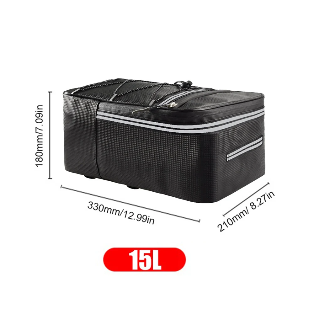 15L Fahrrad-Gepäckträgertasche mit reflektierenden Streifen – Image 6