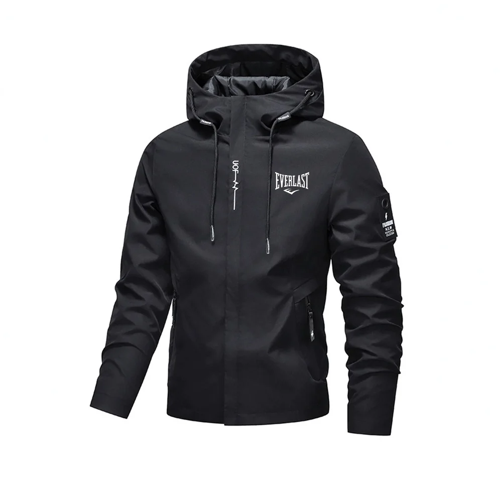 Herren Wasserdichte Regenjacke mit Kapuze Leichte Fahrradjacke – Image 5