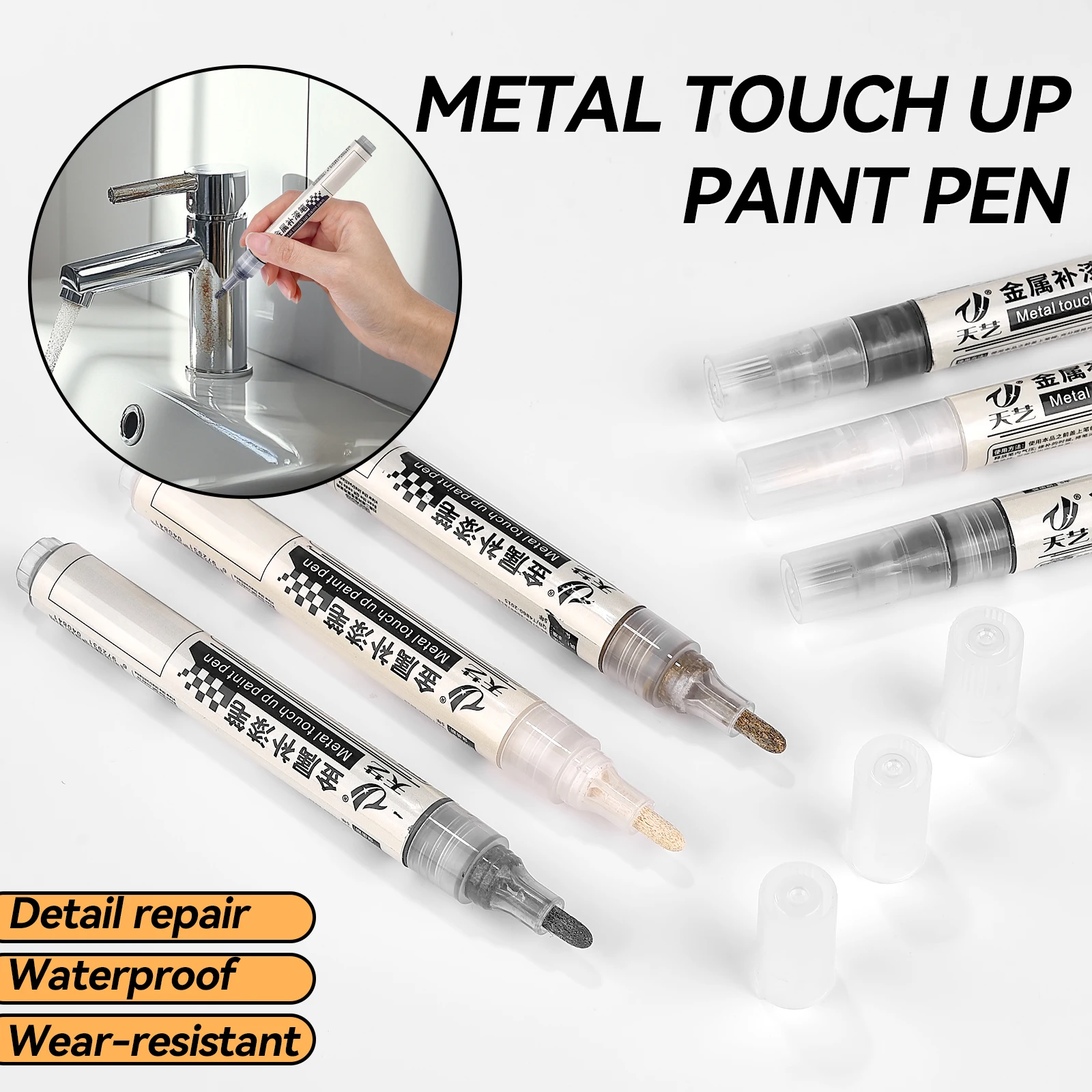 Auto Touch Up Farbe Stift Universal Motorrad Fahrrad Reifen Graffiti – Bild 3