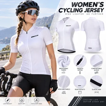 Damen-Radtrikot mit kurzen Ärmeln, reflektierend, schnelltrocknend, atmungsaktiv, für Mountainbike