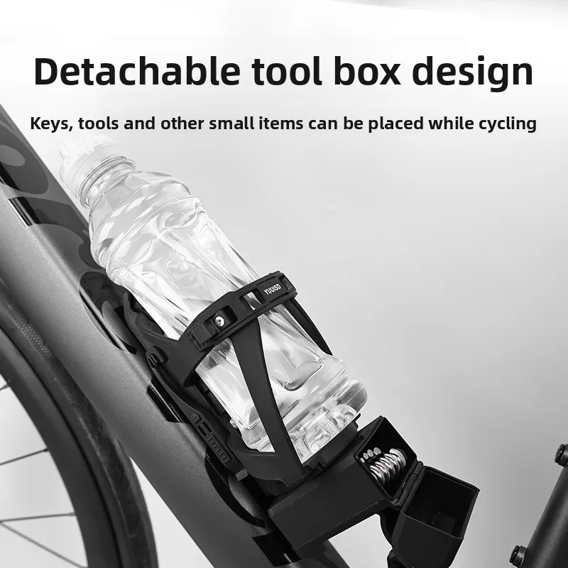 Multifunktionaler Fahrrad-Flaschenhalter mit Reifenheber-Werkzeugbox – Image 3