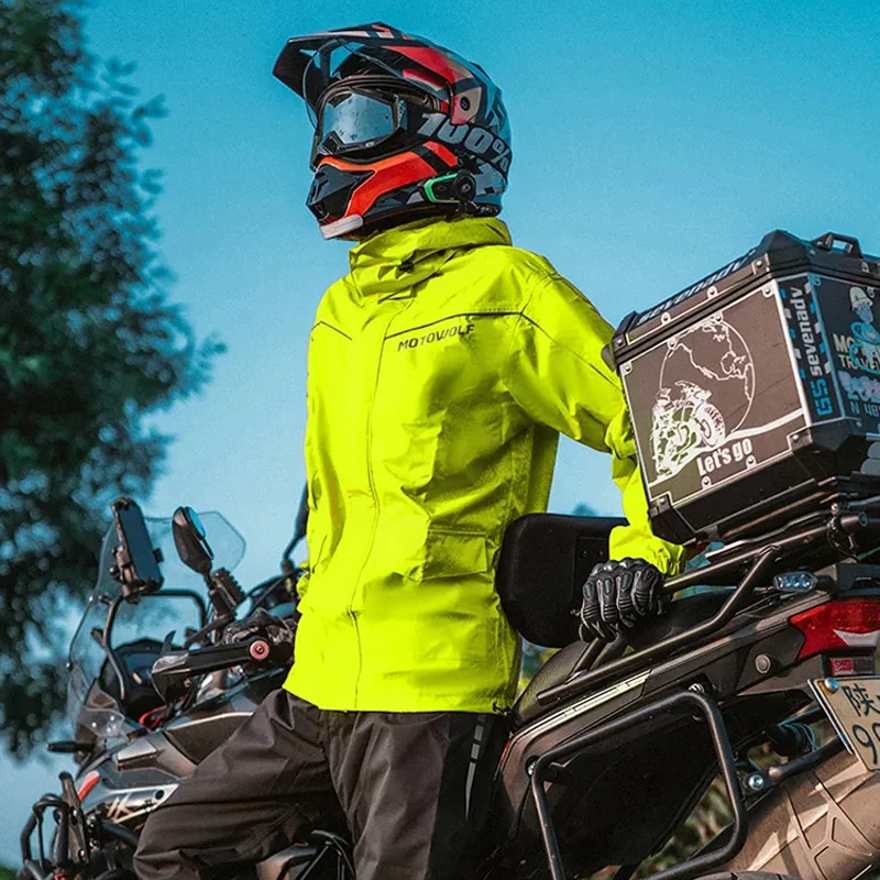 Motorrad-Regenanzug, wasserdicht, geteilter Regenmantel, Anzug – Image 3