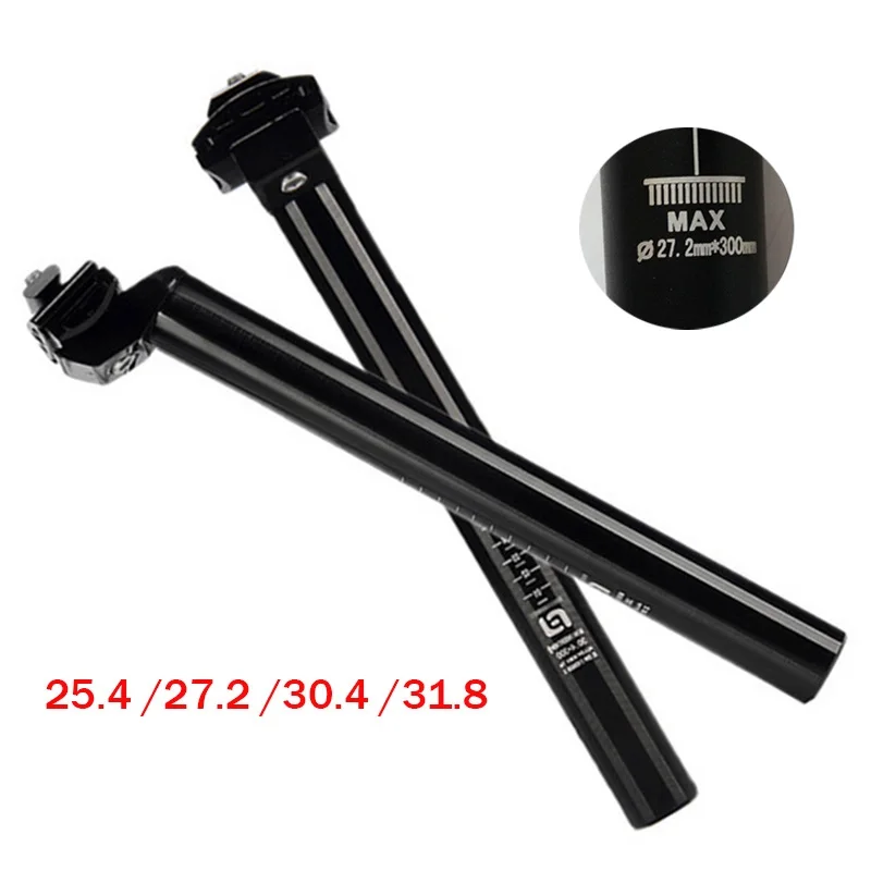 Fahrradsattelstütze 300mm Mountainbike-Sattelrohr Aluminiumlegierung Integrierte Sattelstütze 25 4 27 2 28 6