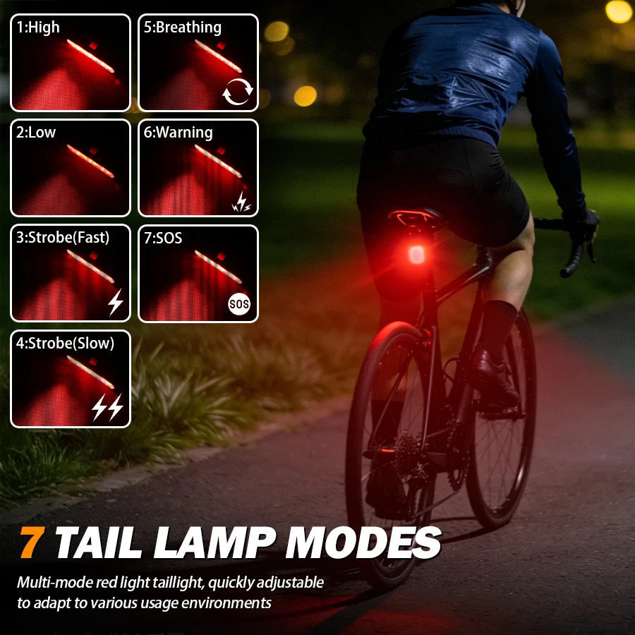 Fahrrad Vorder- und Rücklicht Set USB-Aufladbare Scheinwerfer MTB – Bild 5