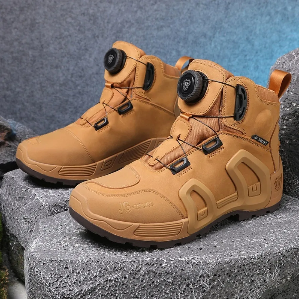Herren Motorradstiefel Wasserdicht Rindsleder Atmungsaktiv Rutschfest – Image 3