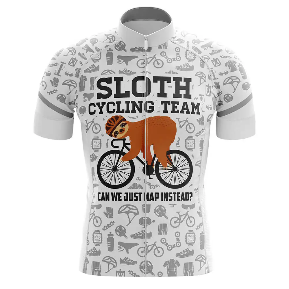 Radtrikots Herren Sloth Team Sommer Kurzarm Fahrradtrikot Atmungsaktives Maillot Ropa Ciclismo Rennrad