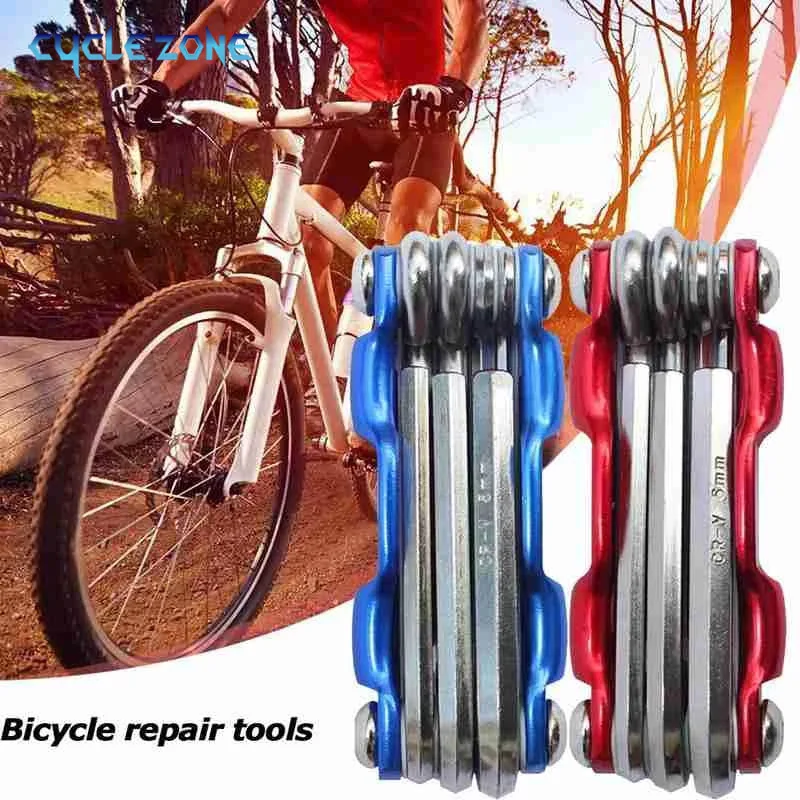 Multi Reparatur Tools Kit Tragbare Fahrrad Werkzeug Klapp Allen – Image 5