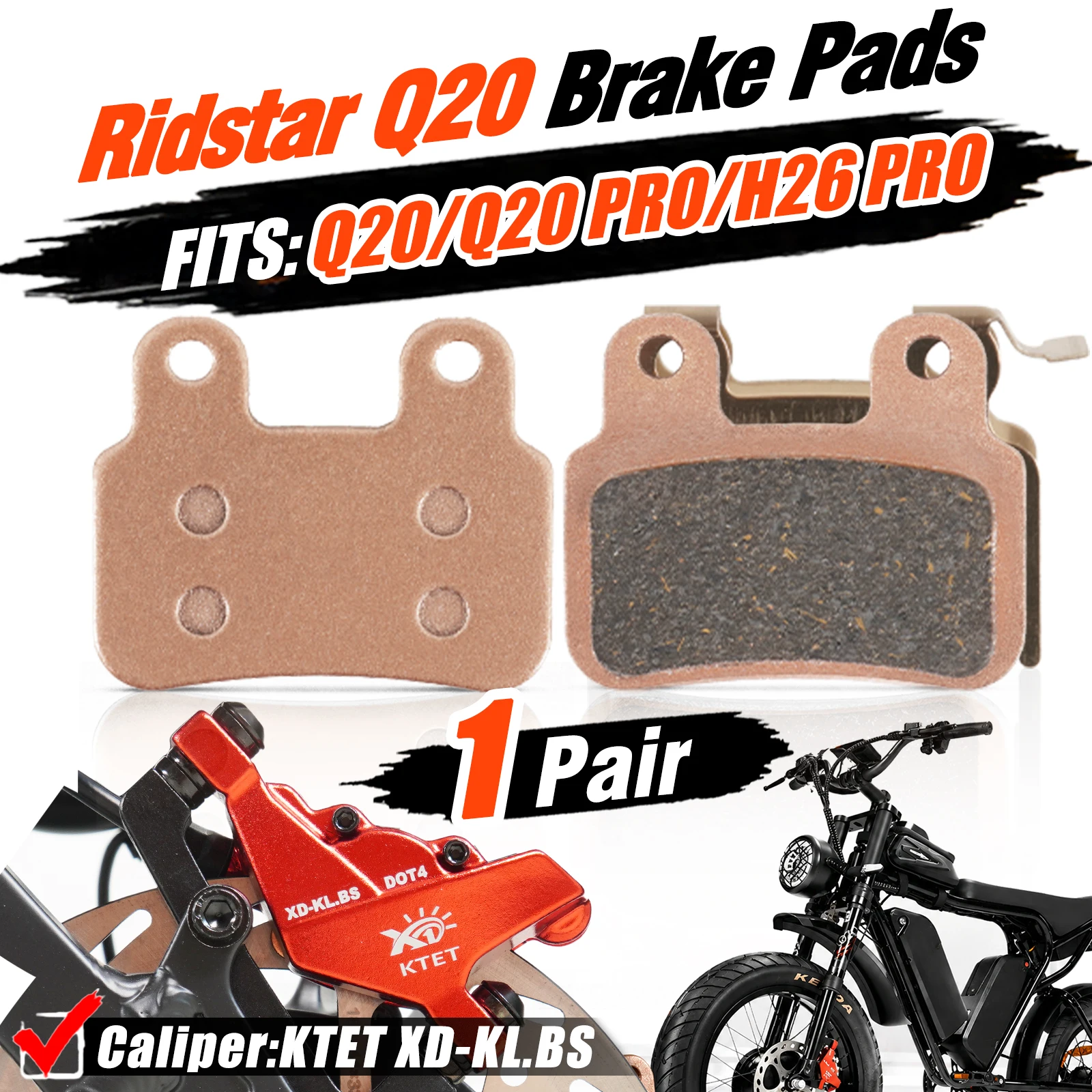 Motorrad-Scheibenbremsbeläge, halbmetallisch, für KTET XD-KL.BS EKX X21 X21 Max Bopzin Q8 M2000 Freego X2