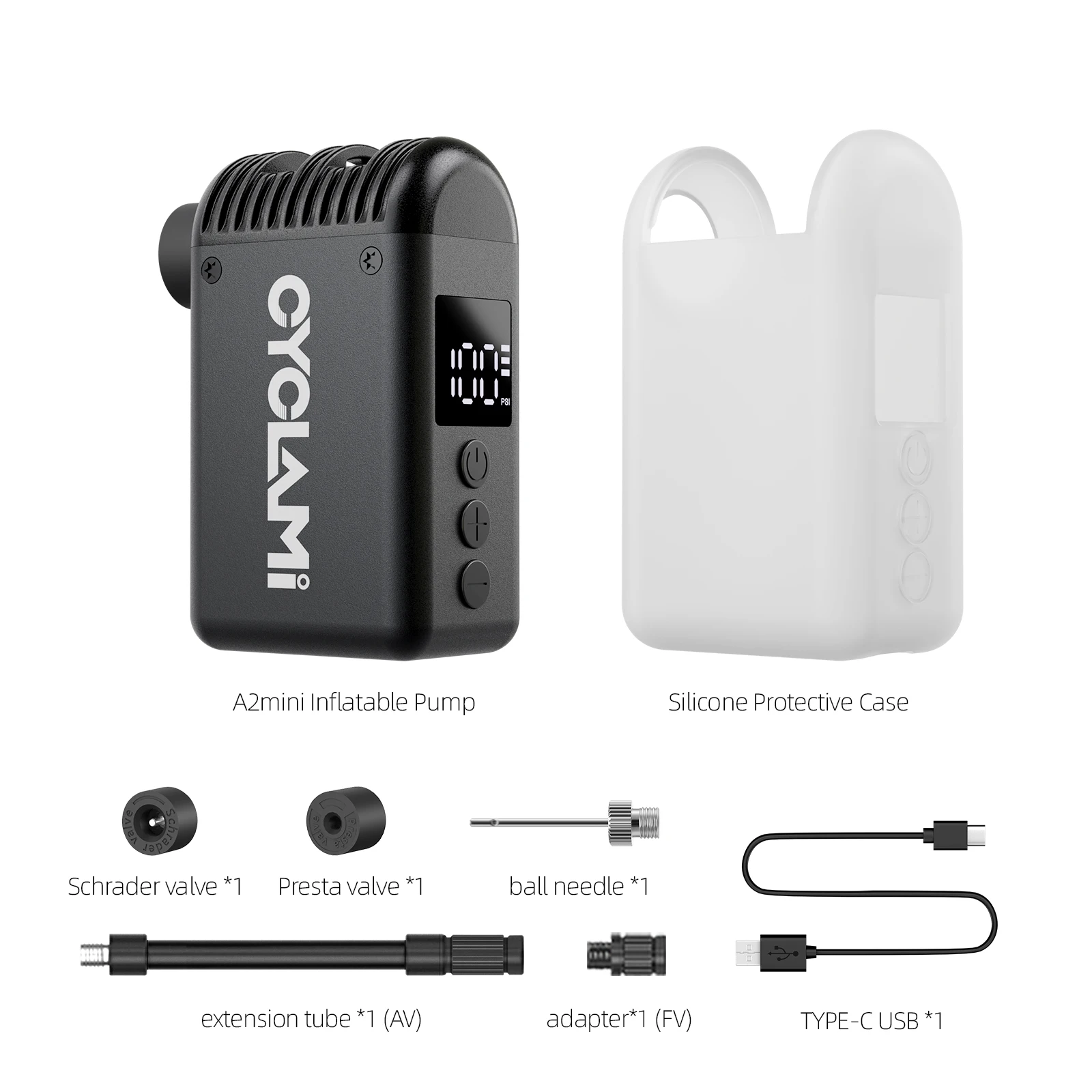CYCLAMI A2 Mini Elektrische Luftpumpe Tragbare Fahrrad Cordless Air Inflator Presta Schrader Ventil Outdoor