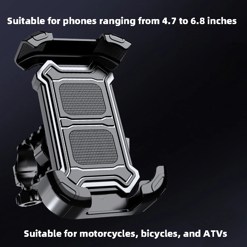 Universelle Motorrad-Handyhalterung 360° ° Drehbarer, stoßfester Lenkerhalter, Anti-Shake, für Motorrad