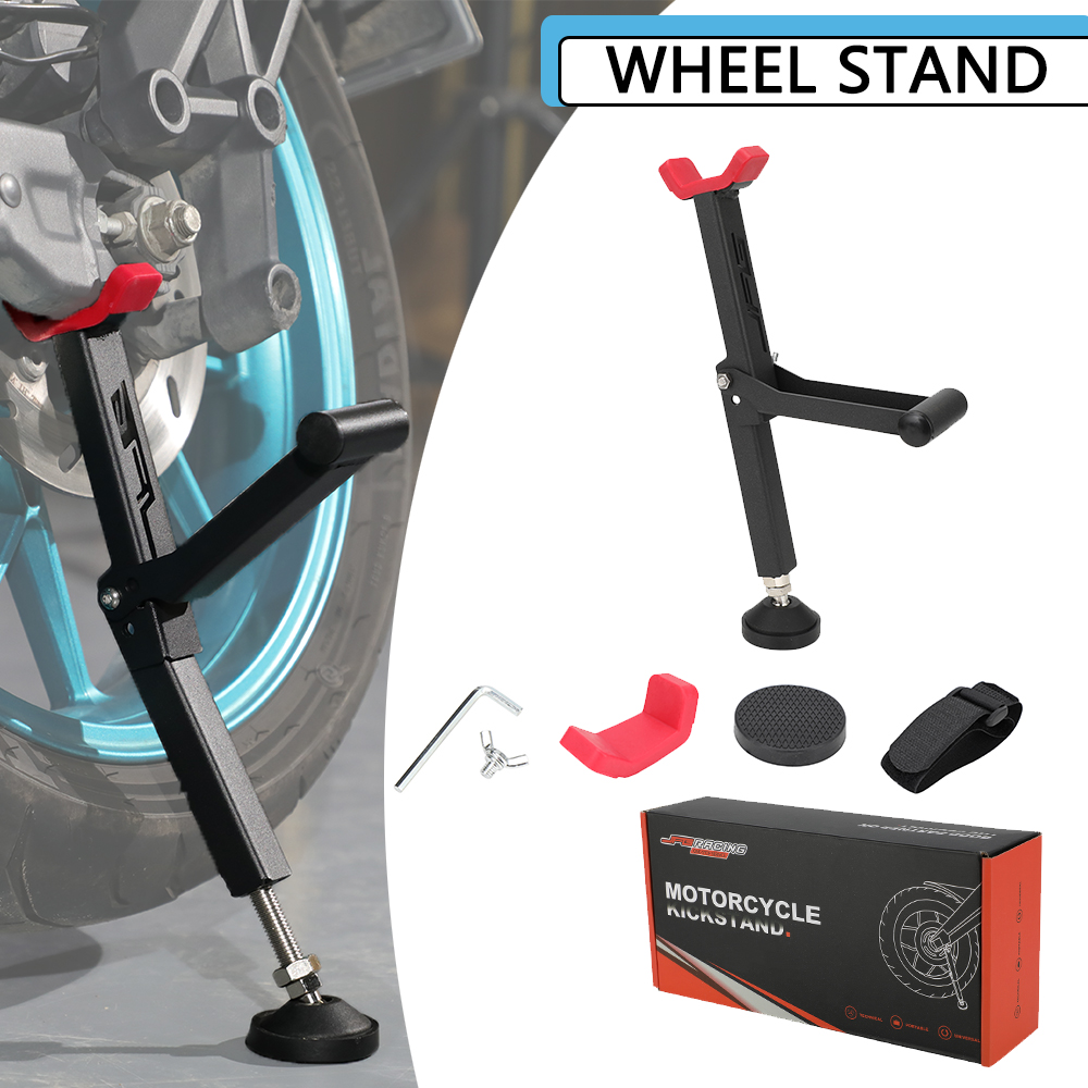 Motorrad-Montageständer, tragbarer Einzelständer für Vorder- und Hinterrad, klappbar, universell einsetzbar