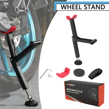 Motorrad-Montageständer, tragbarer Einzelständer für Vorder- und Hinterrad, klappbar, universell einsetzbar