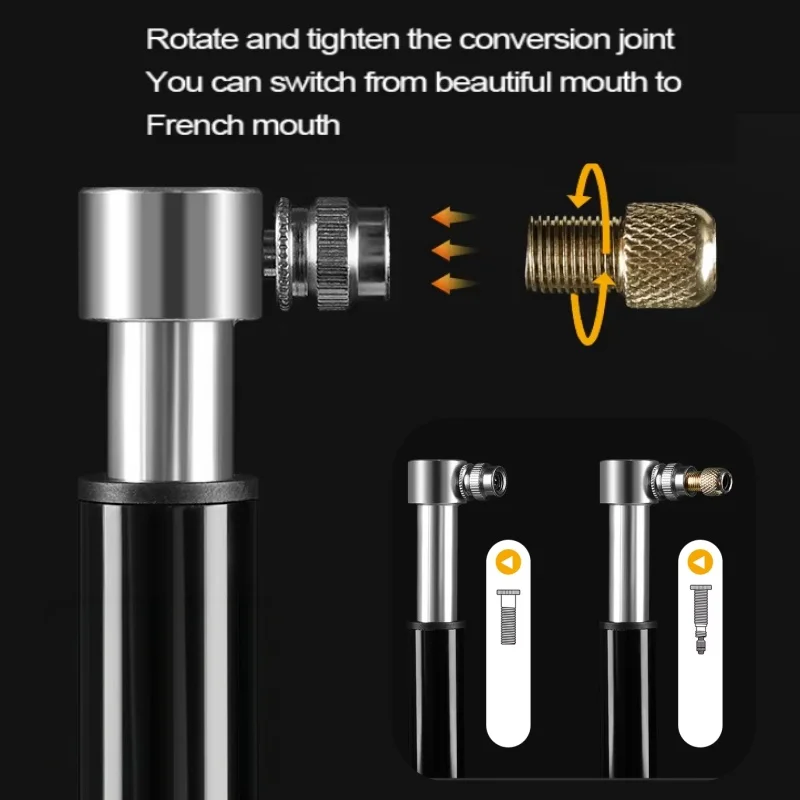 ThinkRider Mini-Fahrradpumpe, Handluftpumpe für Fahrradreifen – Bild 4