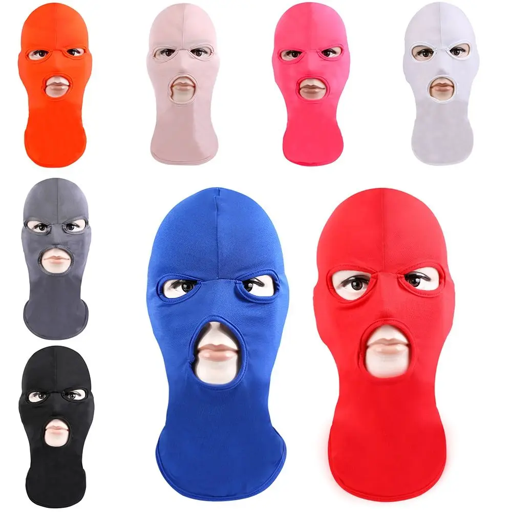 3-Loch-Vollgesichtsmaske, Fahrradmaske, Sturmhaube, Kapuze – Immagine 3